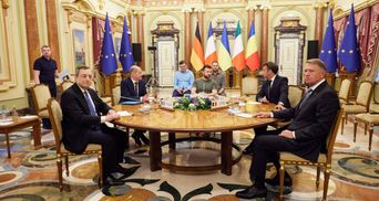 Франция, Германия, Италия и Румыния поддержали предоставление Украине статуса кандидата в ЕС, – Макрон