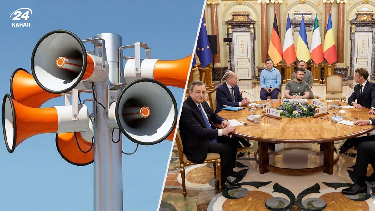 Ніхто не злякався, – Зеленський про звук сирен під час прибуття у Київ Макрона й Шольца Ніхто не злякався, – Зеленський про звук сирен під час прибуття у Київ Макрона й Шольца