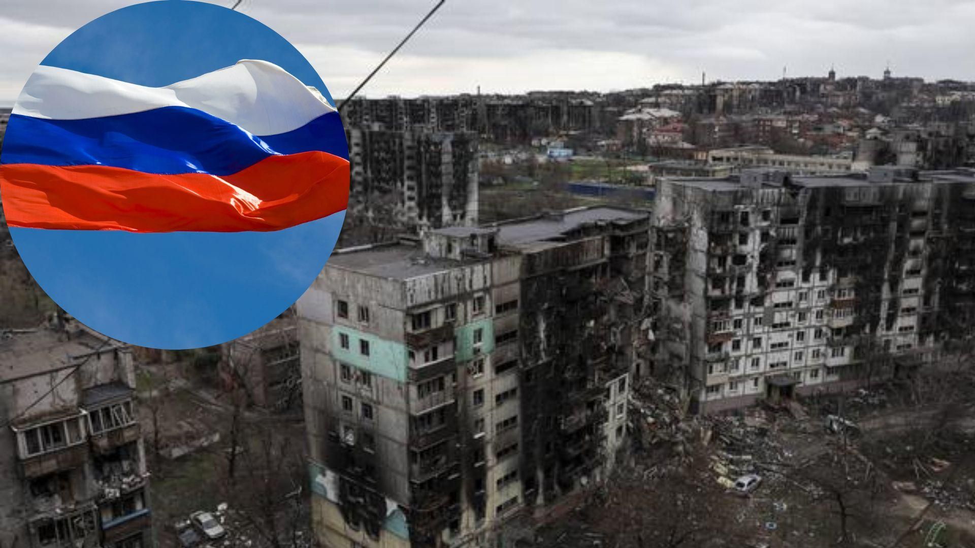 В Мариуполе школьники сорвали российский флаг и выбросили В Мариуполе школьники сорвали российский флаг и выбросили