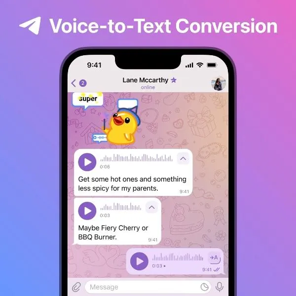 Теперь в Telegram можно преобразовывать голосовые сообщения в текст