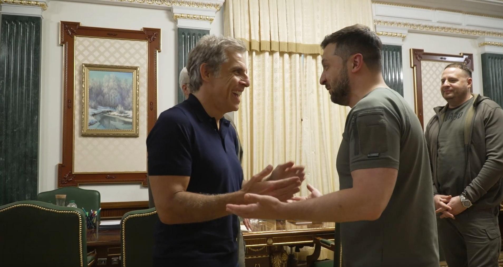 Зеленський зустрівся з Беном Стіллером Зеленський зустрівся з Беном Стіллером