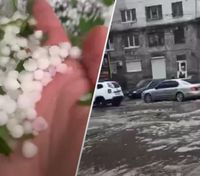 Без прилетов и паники: в Киеве и Днепре непогода – гремит и выпал град