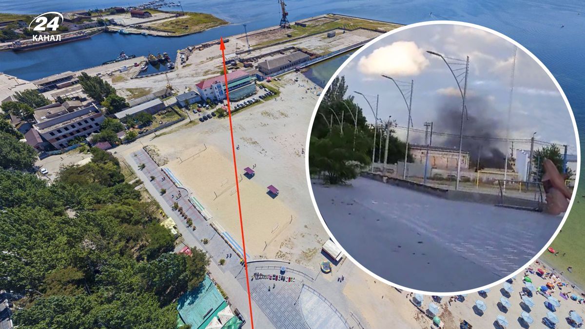 У Скадовську прогриміли вибухи в районі порту: ймовірно, горять склади окупантів У Скадовську прогриміли вибухи в районі порту: ймовірно, горять склади окупантів