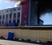 Под Москвой вспыхнул сильный пожар на заводе по изготовлению красок
