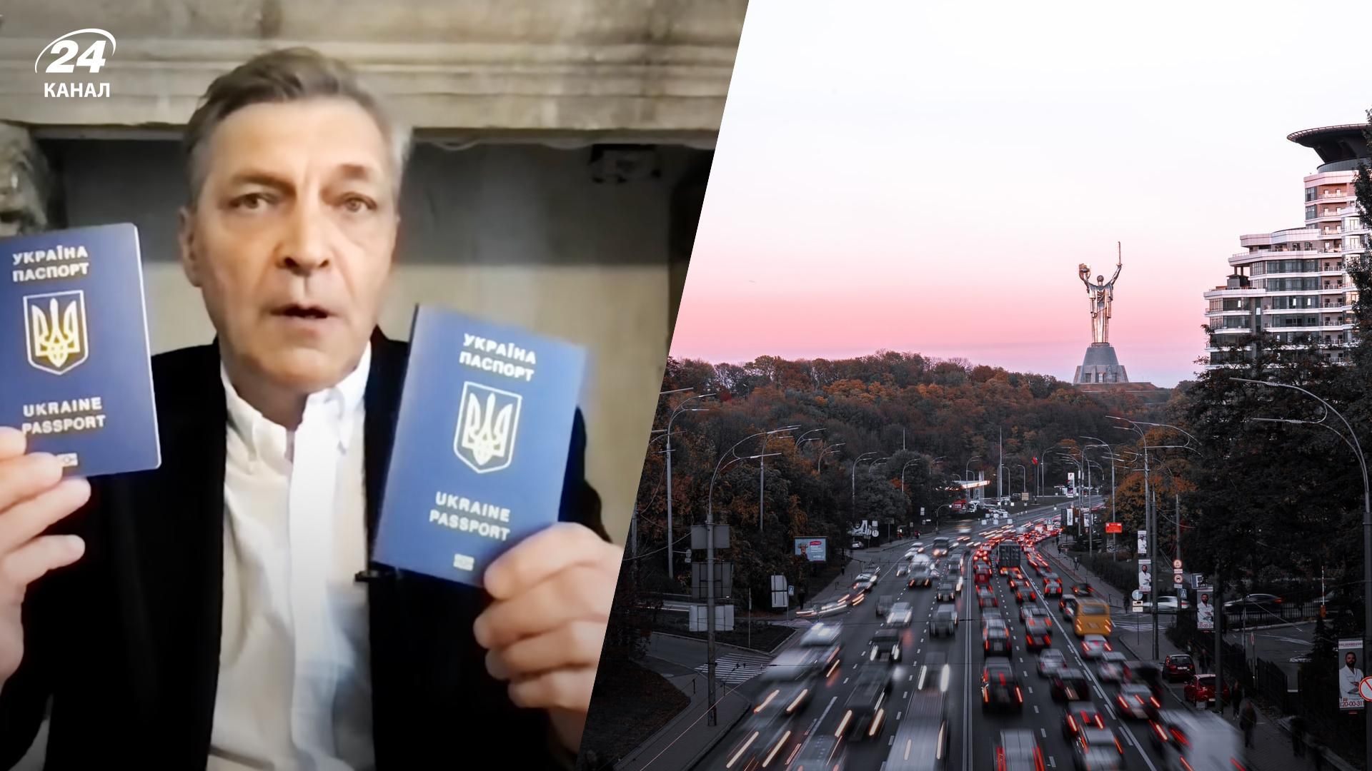 Невзоров в конце своего эфира показал два украинских паспорта: вероятно, свой и жены
