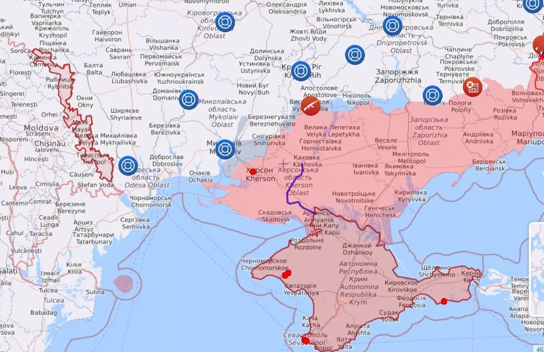 Карта бойових 26 червня Карта бойових 26 червня