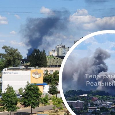 В Киеве вспыхнул масштабный пожар: слышны взрывы