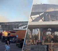 ТРЦ повністю знищений, рятувальники розбирають завали: відео з місця трагедії у Кременчуку