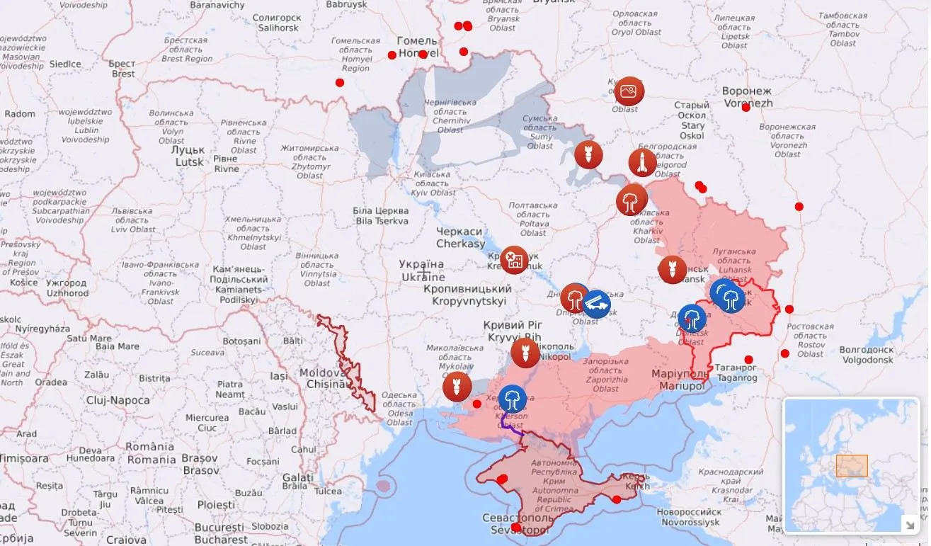 Карта бойових дій станом на 29 червня Карта бойових дій станом на 29 червня