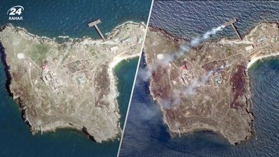 Журналисты показали спутниковые фото Змеиного до и после удара ВСУ