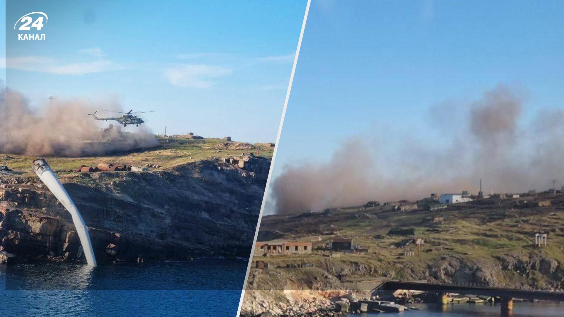 В сети показали, как российские войска бежали из Змеиного – эпические кадры В сети показали, как российские войска бежали из Змеиного – эпические кадры