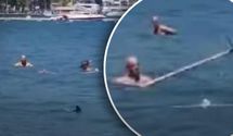 В Турции в заливе Мармариса увидели "акулу": отдыхающие отбивались от нее шваброй