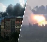 В оккупированном Донецке детонирует огромный склад боеприпасов россиян