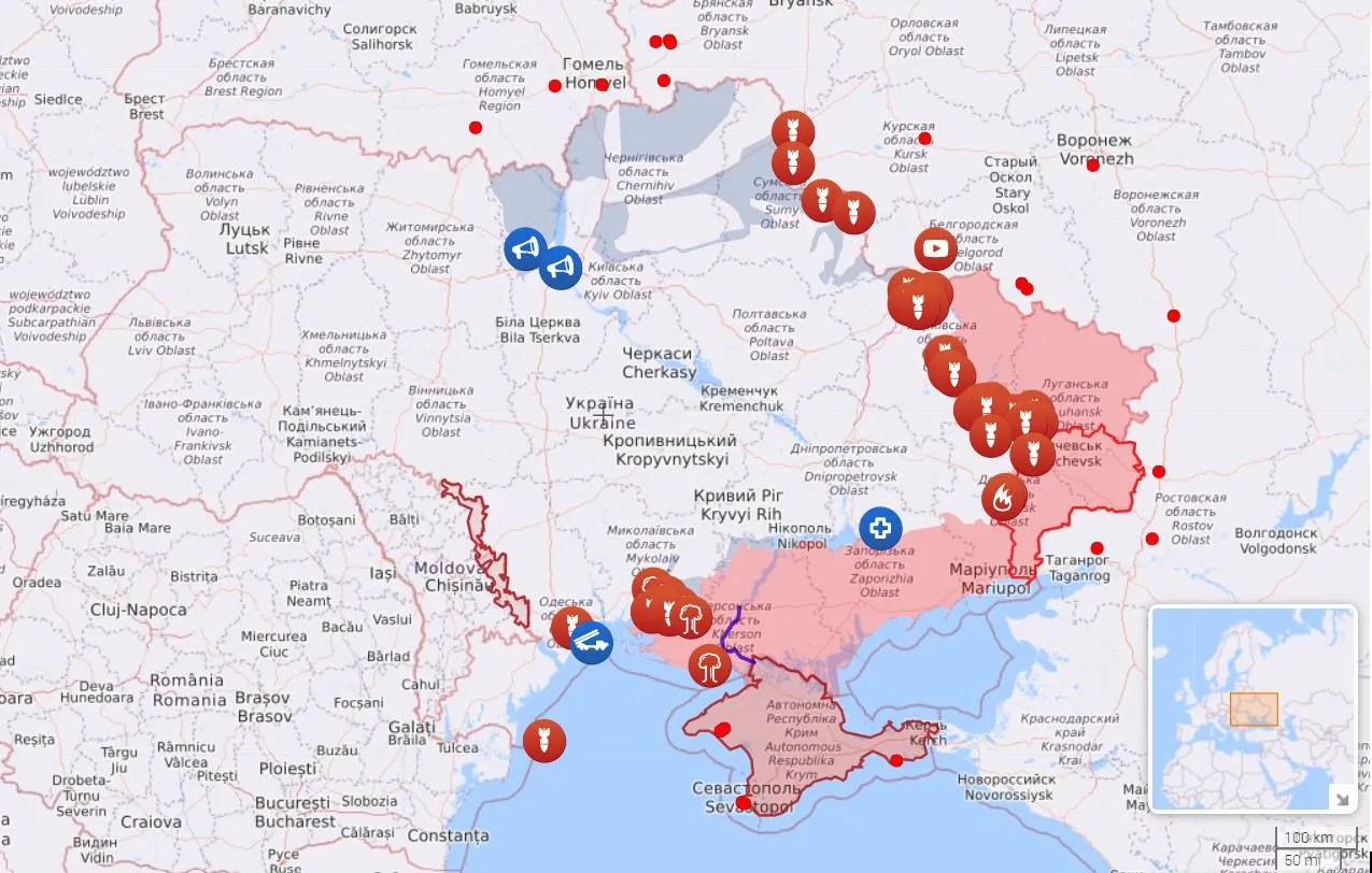 Карта бойових дій Карта бойових дій