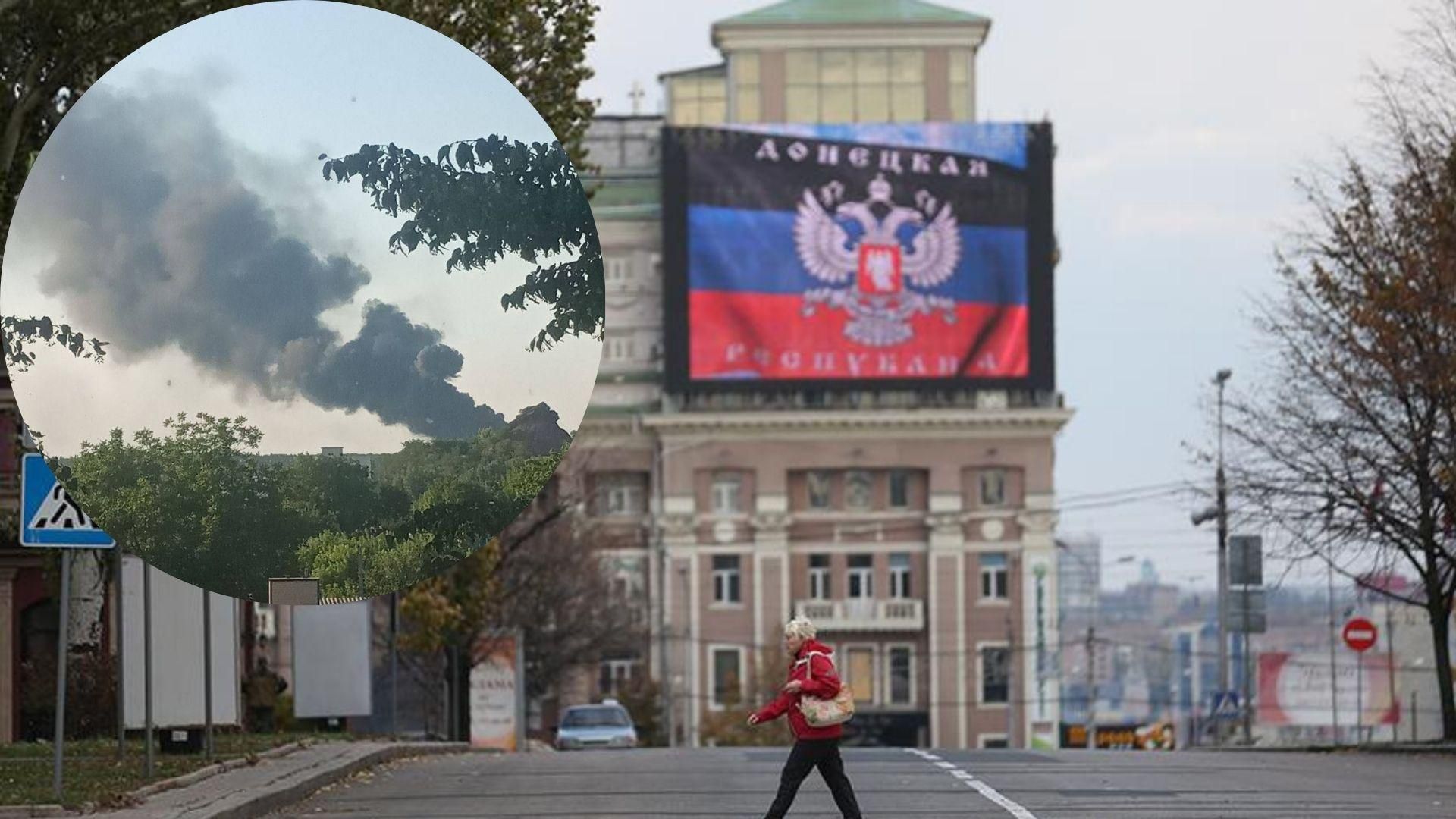 В Донецке горит нефтебаза В Донецке горит нефтебаза