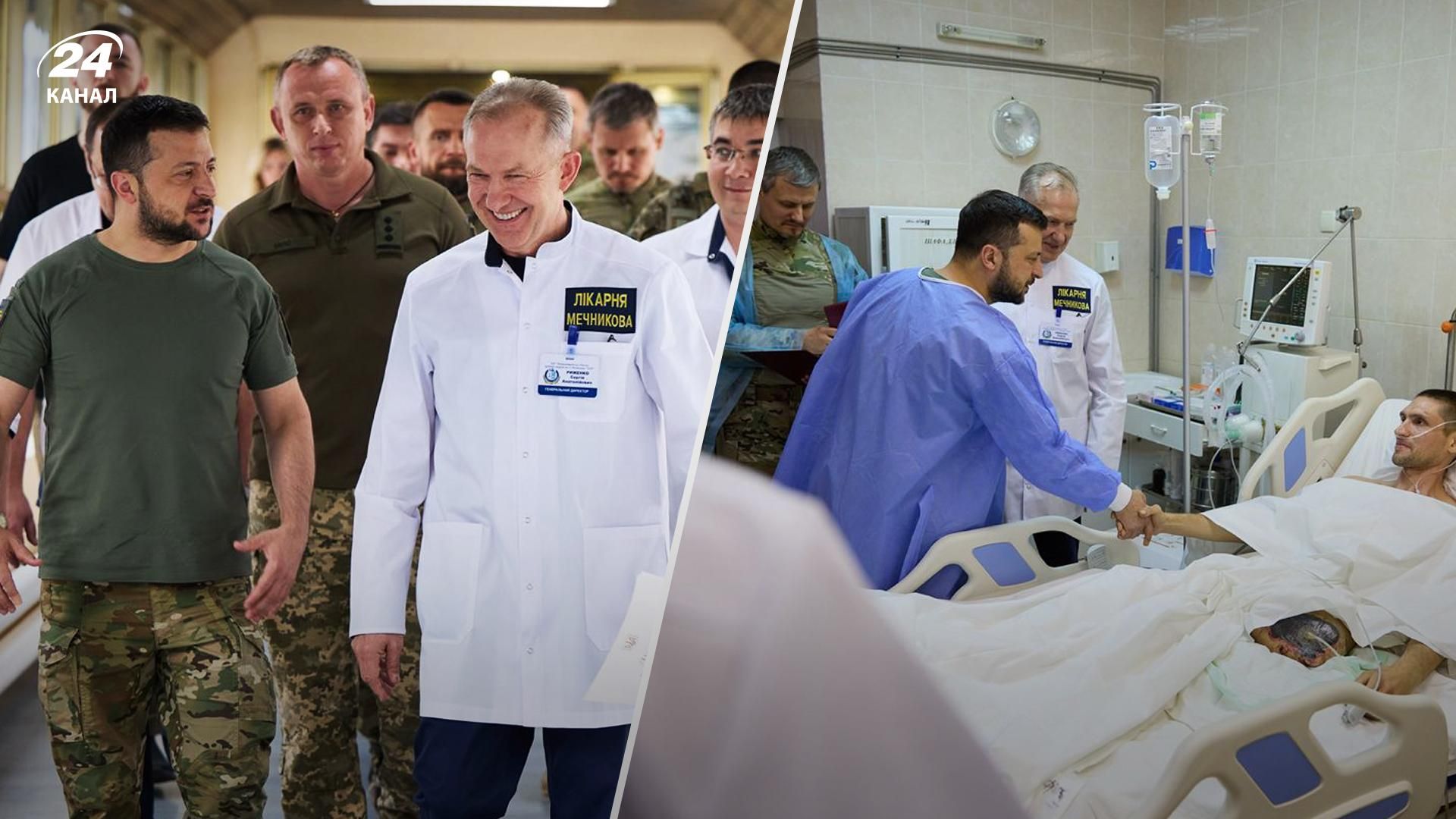 Зеленський у Дніпрі відвідав поранених захисників у лікарні Мечникова Зеленський у Дніпрі відвідав поранених захисників у лікарні Мечникова