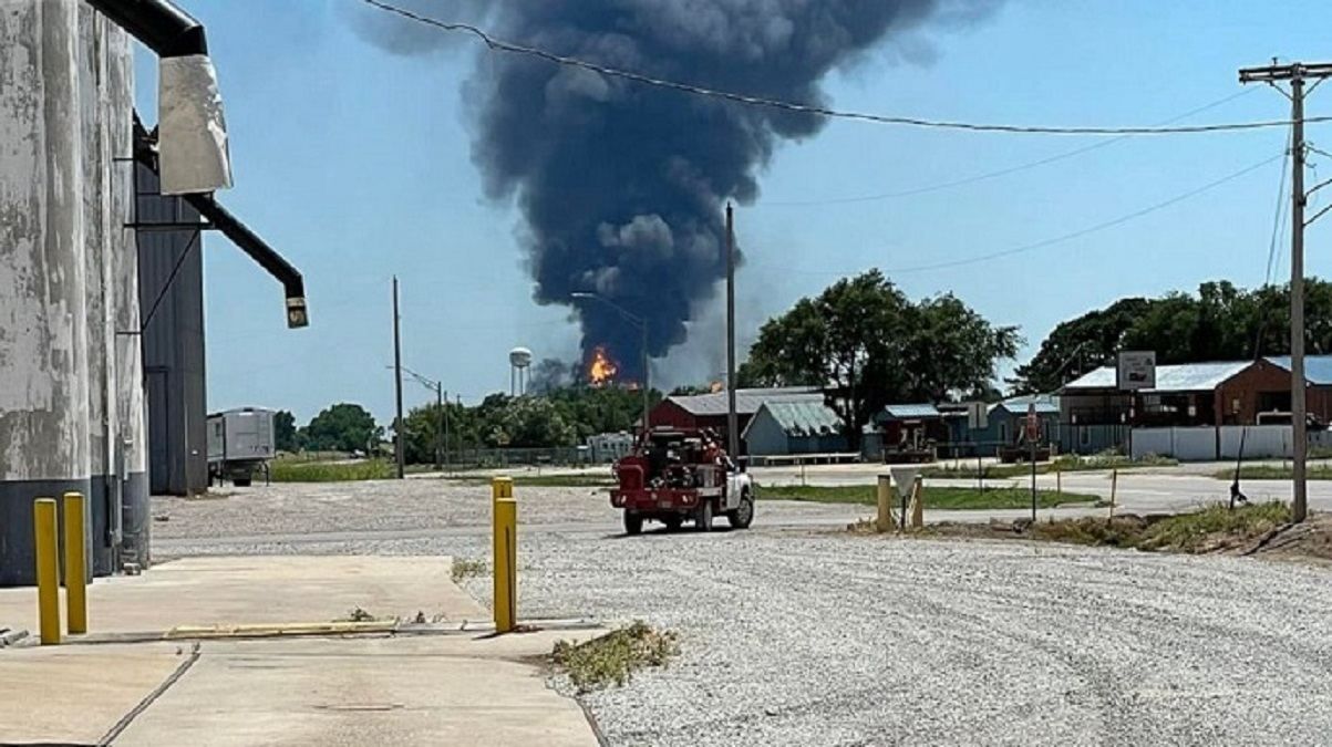 В США пожар на газовом заводе