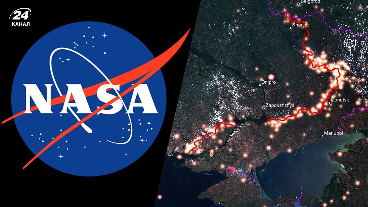 У NASA показали лінію фронту в Україні з космосу