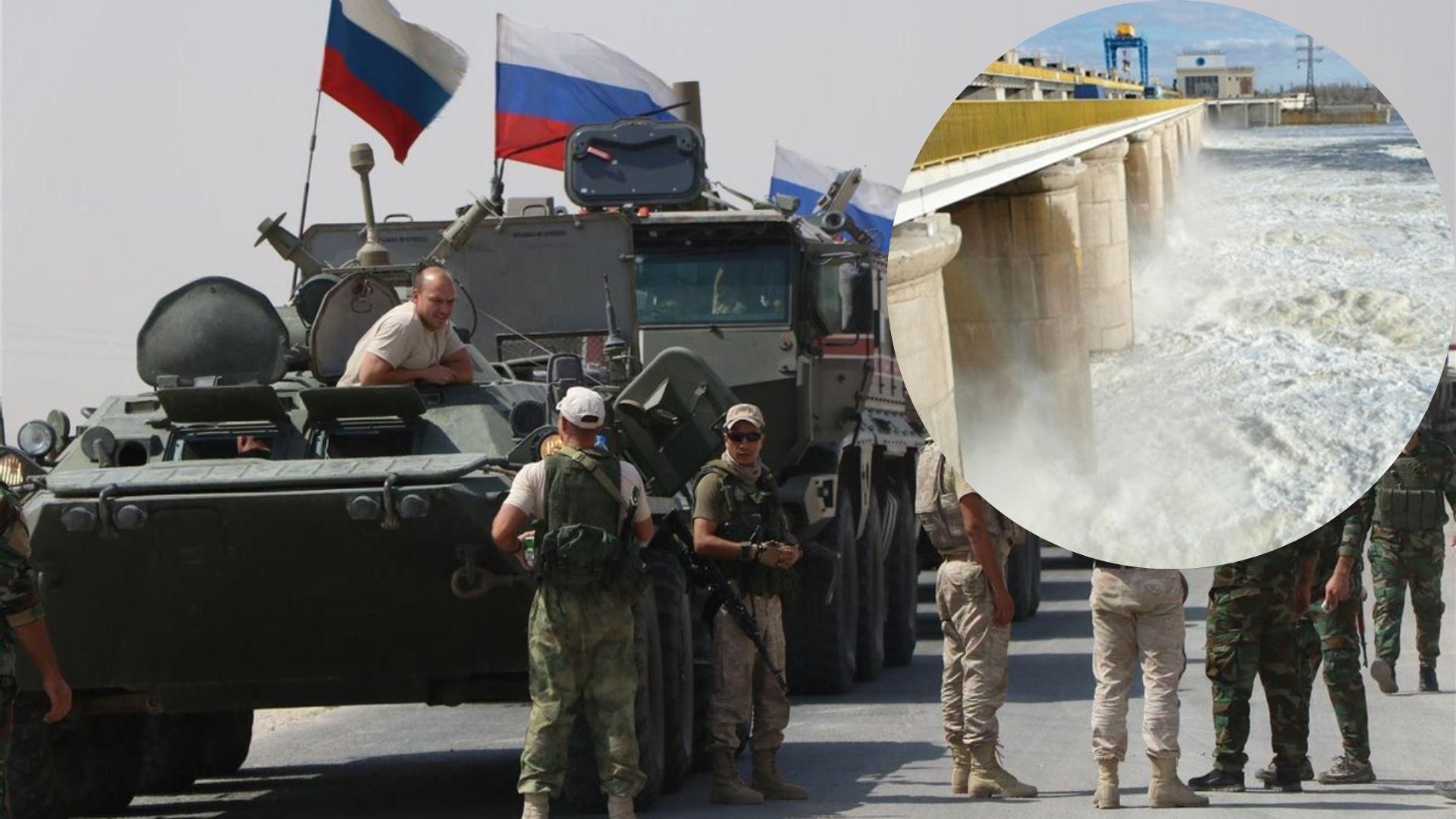 россияне согнали технику к Каховскому водохранилищу россияне согнали технику к Каховскому водохранилищу