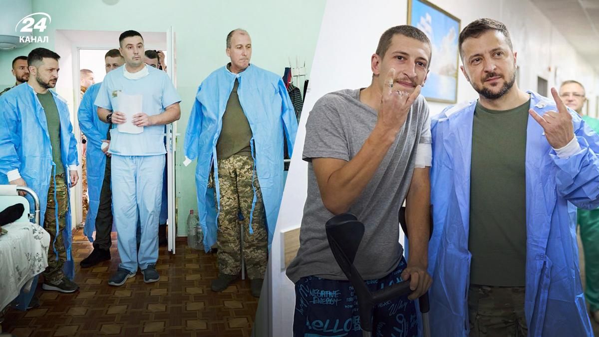 Зеленський в Одесі відвідав поранених воїнів Зеленський в Одесі відвідав поранених воїнів