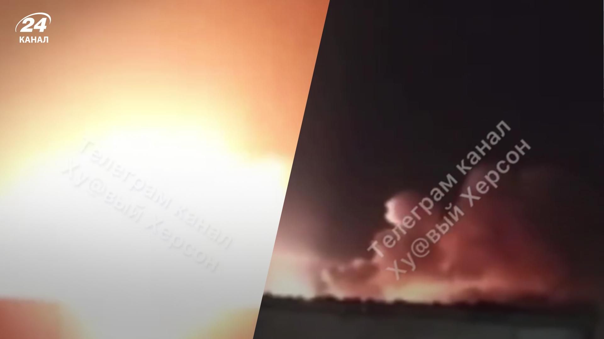 В Новой Каховке произошли мощные взрывы на складах россиян В Новой Каховке произошли мощные взрывы на складах россиян