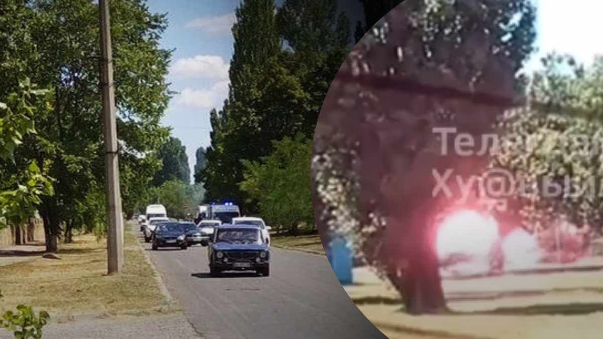 В Херсоне партизаны взорвали авто коллаборантов - видео - 24 Канал