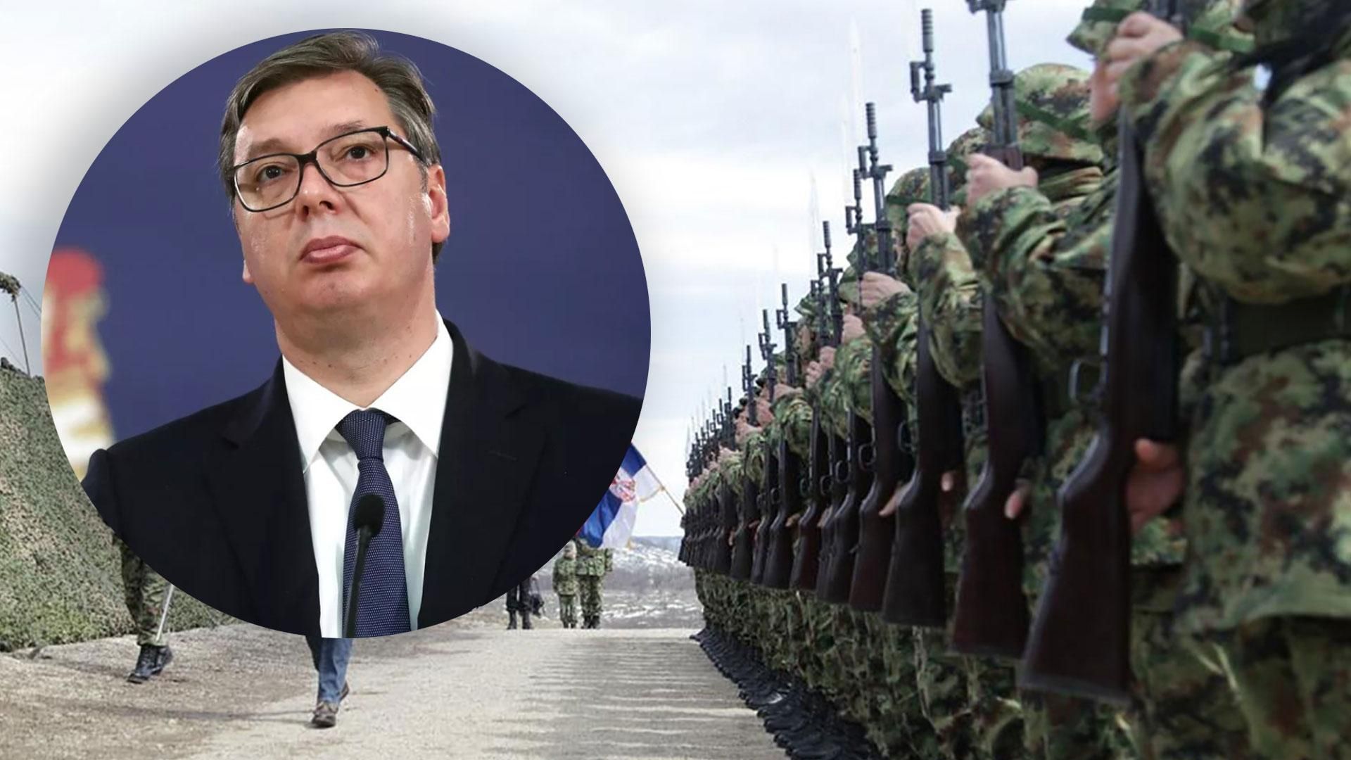 Вучич посеред ночі прибув до Генштабу Сербії Вучич посеред ночі прибув до Генштабу Сербії