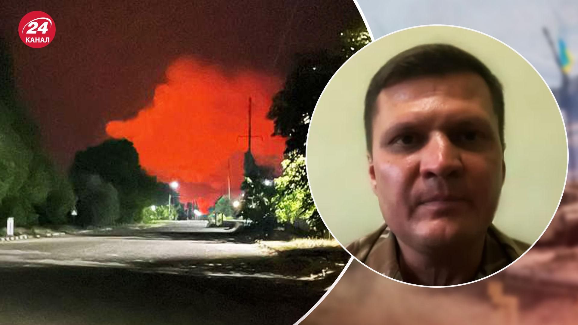 Вище п'ятиповерхівки, – Хлань про пожежу після вибухів у Скадовську - 24 Канал Вище п'ятиповерхівки, – Хлань про пожежу після вибухів у Скадовську - 24 Канал