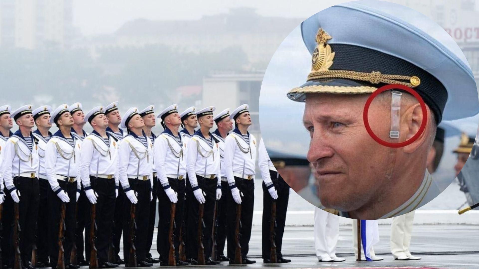 В россии капитан во время парада использовал бретельку от бюстгальтера для поддержания фуражки В россии капитан во время парада использовал бретельку от бюстгальтера для поддержания фуражки