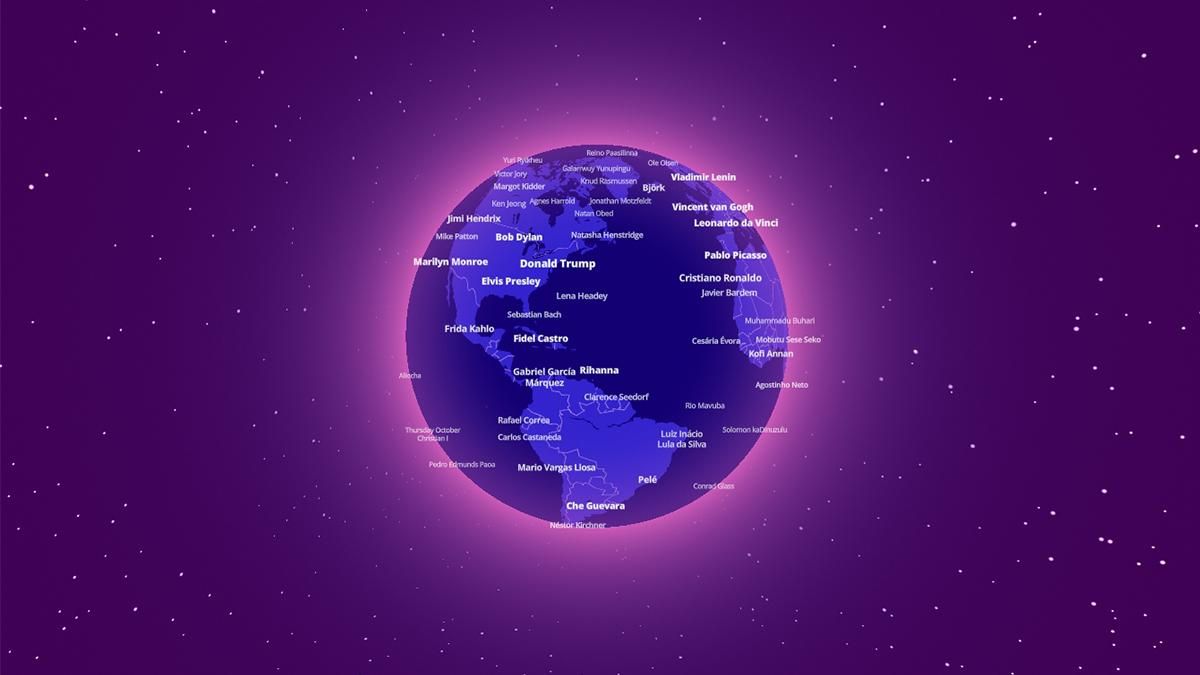 Новая интерактивная карта показывает самого известного человека почти любого города планеты - Техно Новая интерактивная карта показывает самого известного человека почти любого города планеты - Техно