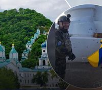 Как украинские бойцы устанавливали флаг Украины на самой высокой точке Святогорска: полное видео