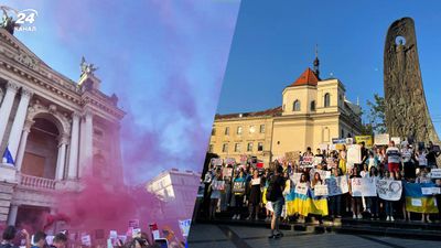 Рідні захисників "Азовсталі" провели мовчазну акцію в центрі Львова: промовисті фото