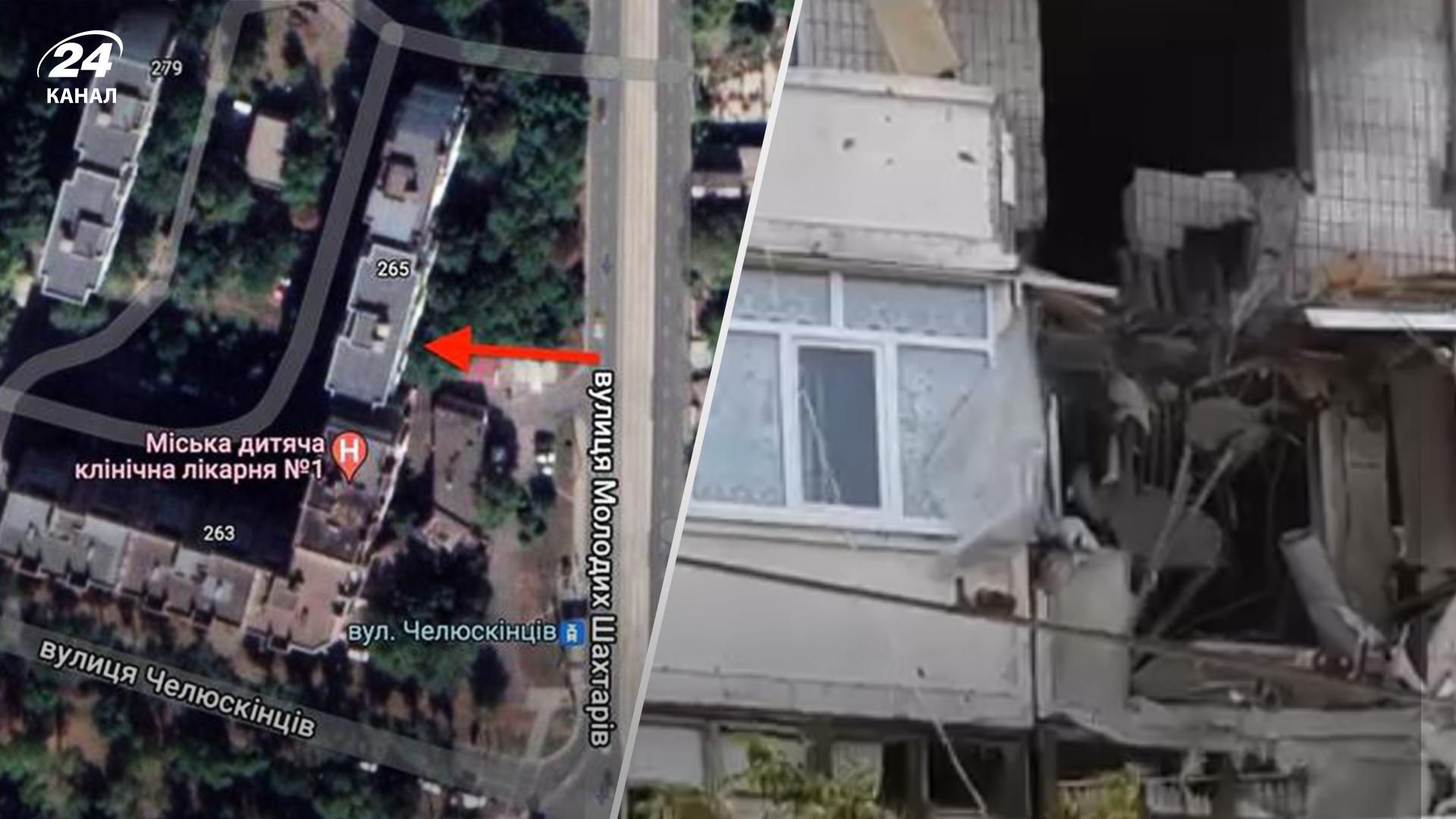 росіяни обстріляла Донецьк й спалилися – снаряд прилетів у будинок з боку окупантів 