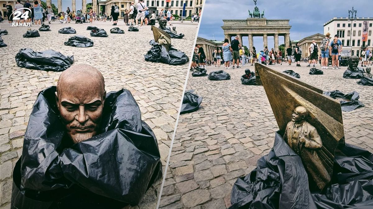 У Берліні провели виставку про злочини СРСР – фото ленінів у сміттєвих пакетів