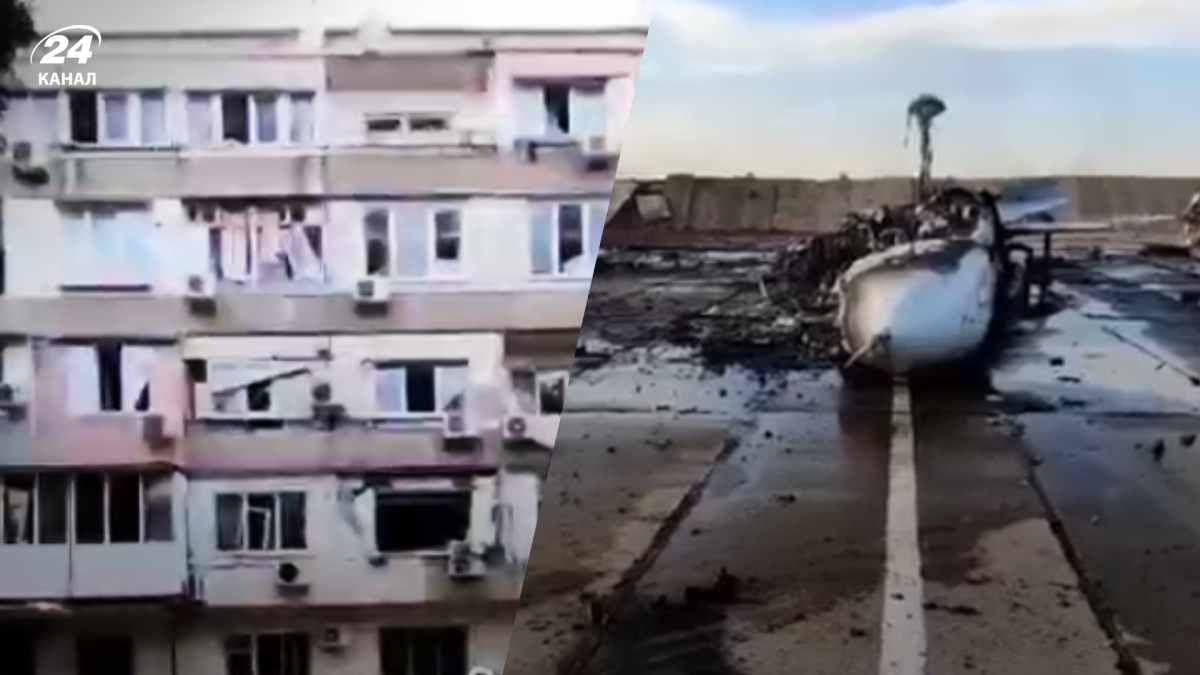 Вибухи у Криму на аеродромі - показали відео знищених літаків 