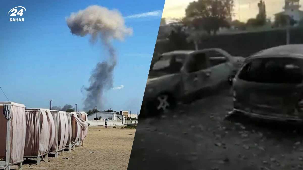 Вибухи в Новофедорівці - показали відео спалених машин
