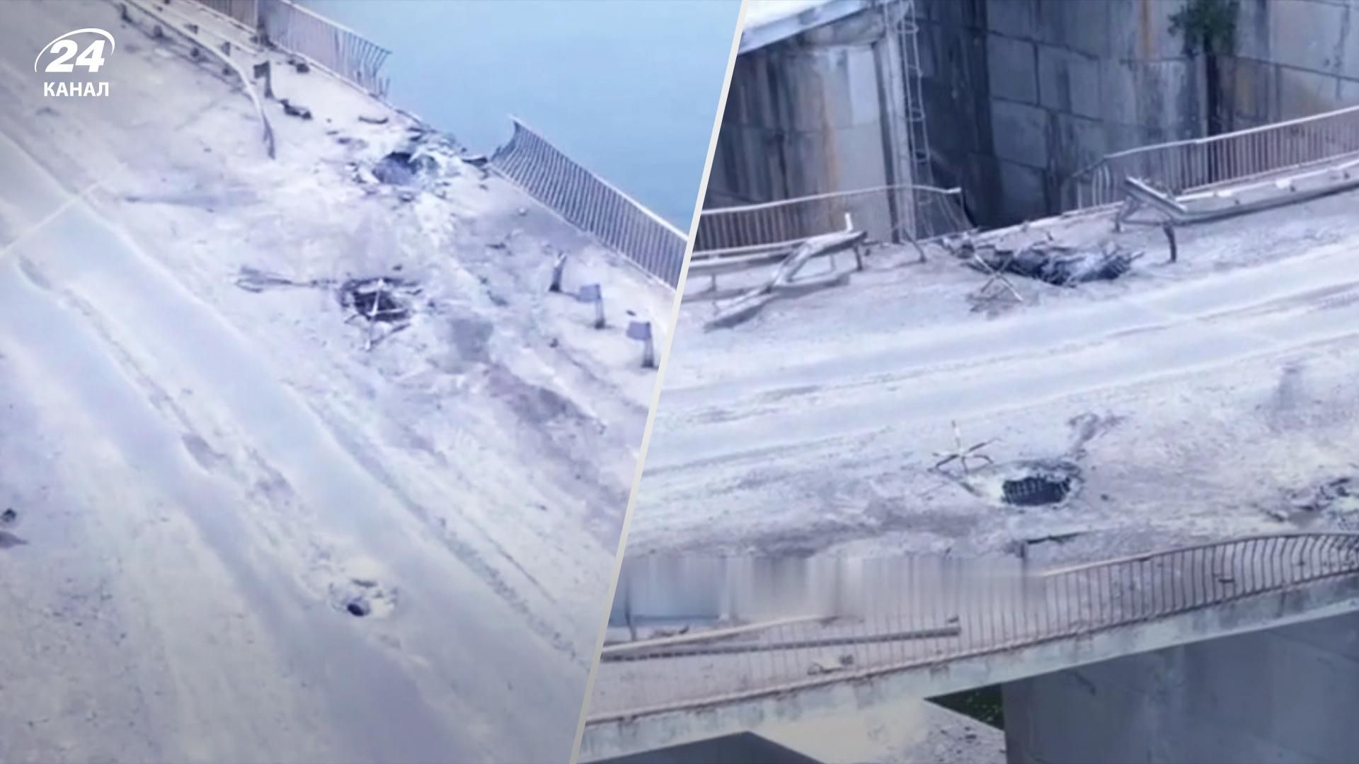 Удар по Каховському мосту – у мережі показали відео наслідків