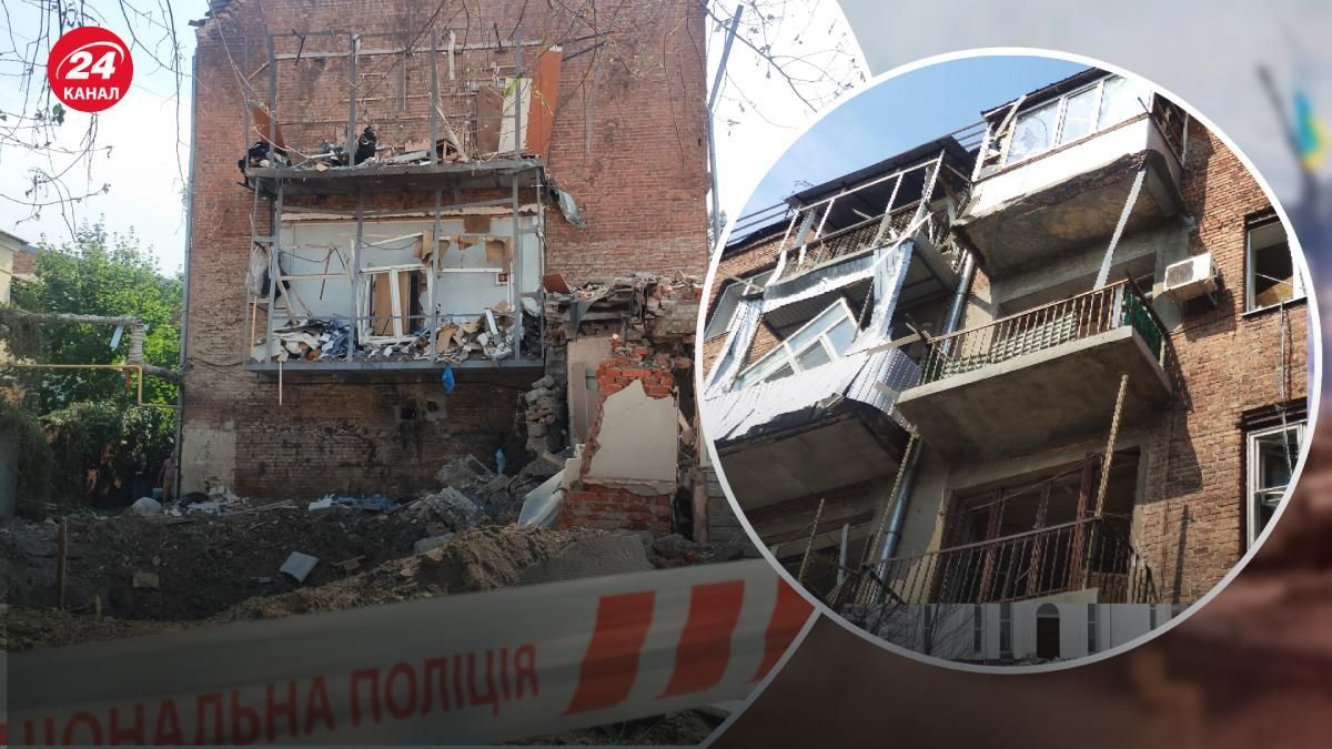 Последствия удара по Харькову 11 августа Последствия удара по Харькову 11 августа