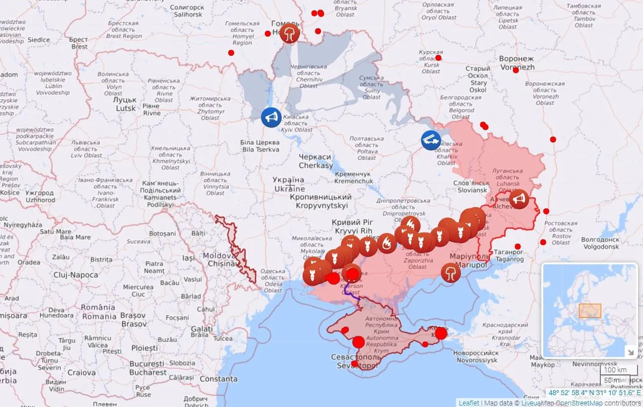Карта бойових дій станом на 12 серпня Карта бойових дій станом на 12 серпня