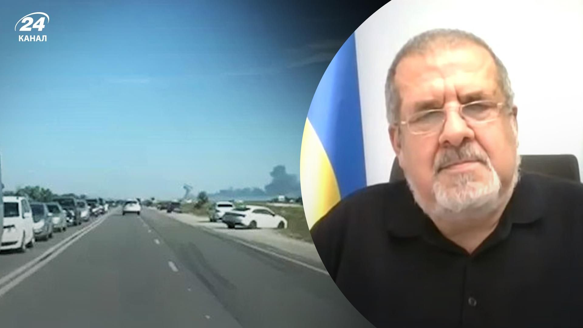Чубаров про панічні втечі росіян з Криму після вибухів Чубаров про панічні втечі росіян з Криму після вибухів