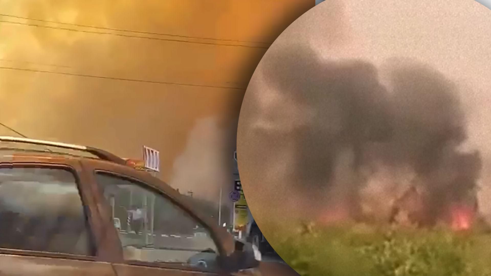 В Ростовской области возник масштабный пожар сегодня - видео - 24 Канал
