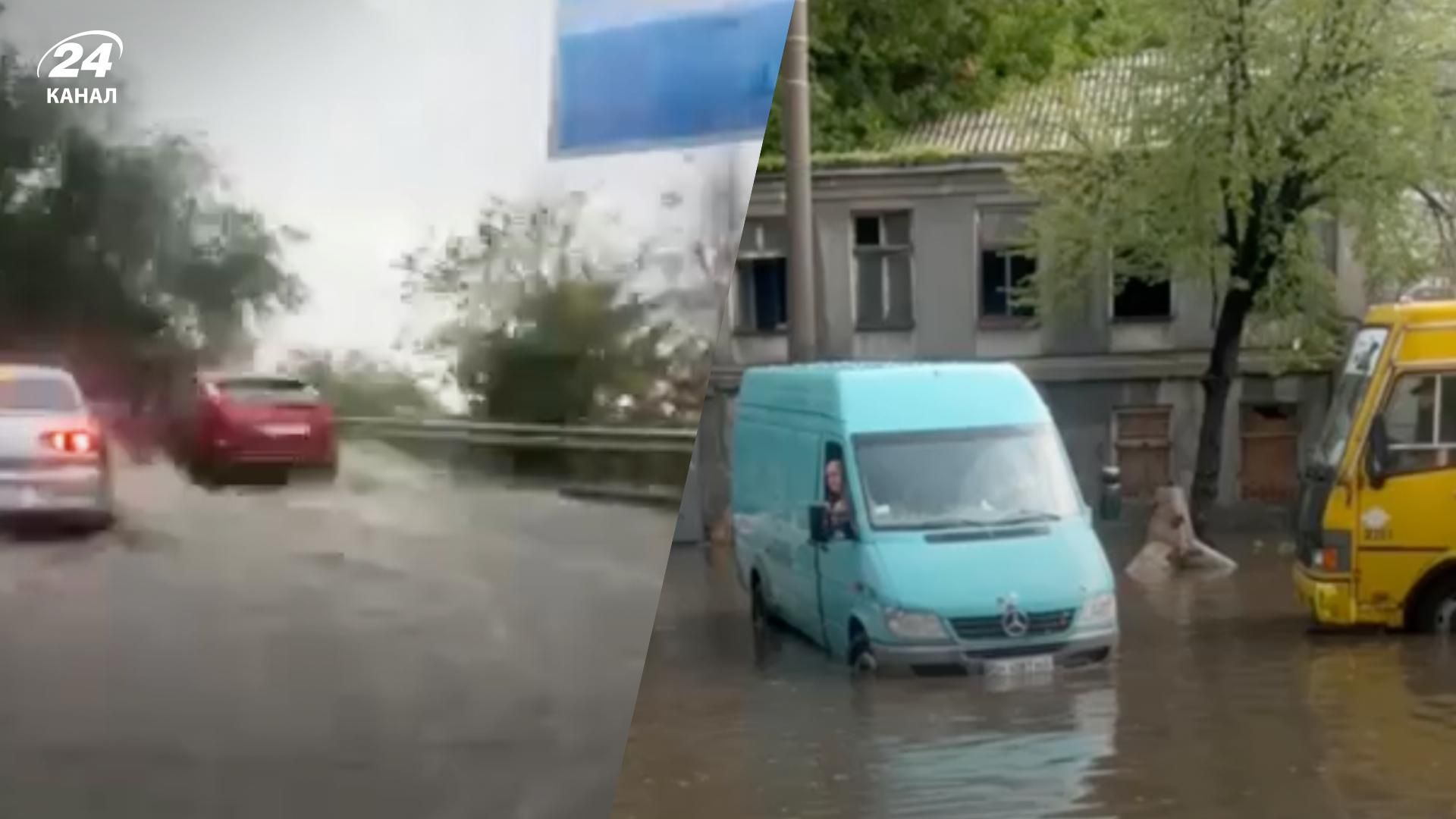 Ливень в Одессе сегодня - какие улицы накрыло водой, где не едет  общественный транспорт - 24 Канал