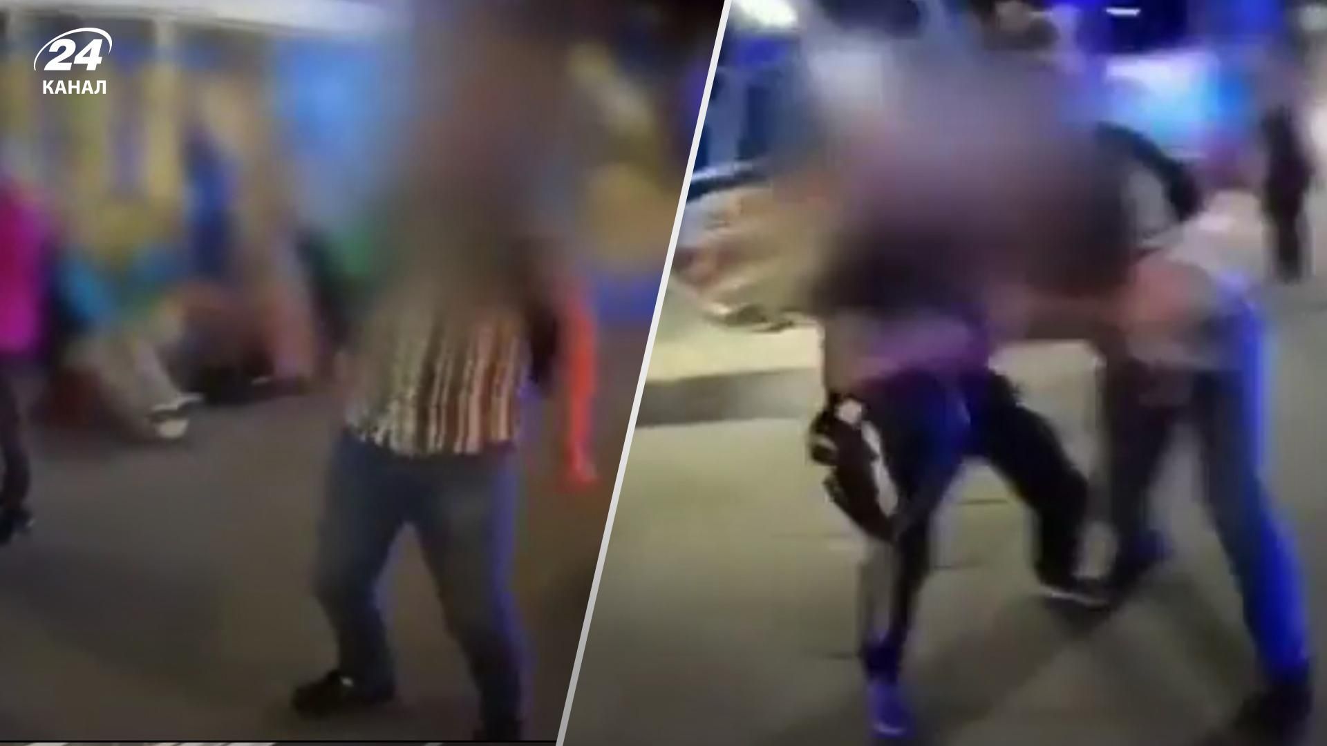 У Варшаві неадекватний росіянин накинувся на медиків і перехожих У Варшаві неадекватний росіянин накинувся на медиків і перехожих