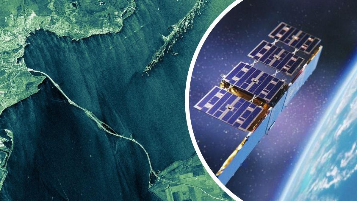 Кримський міст на фото супутника ICEYE Кримський міст на фото супутника ICEYE