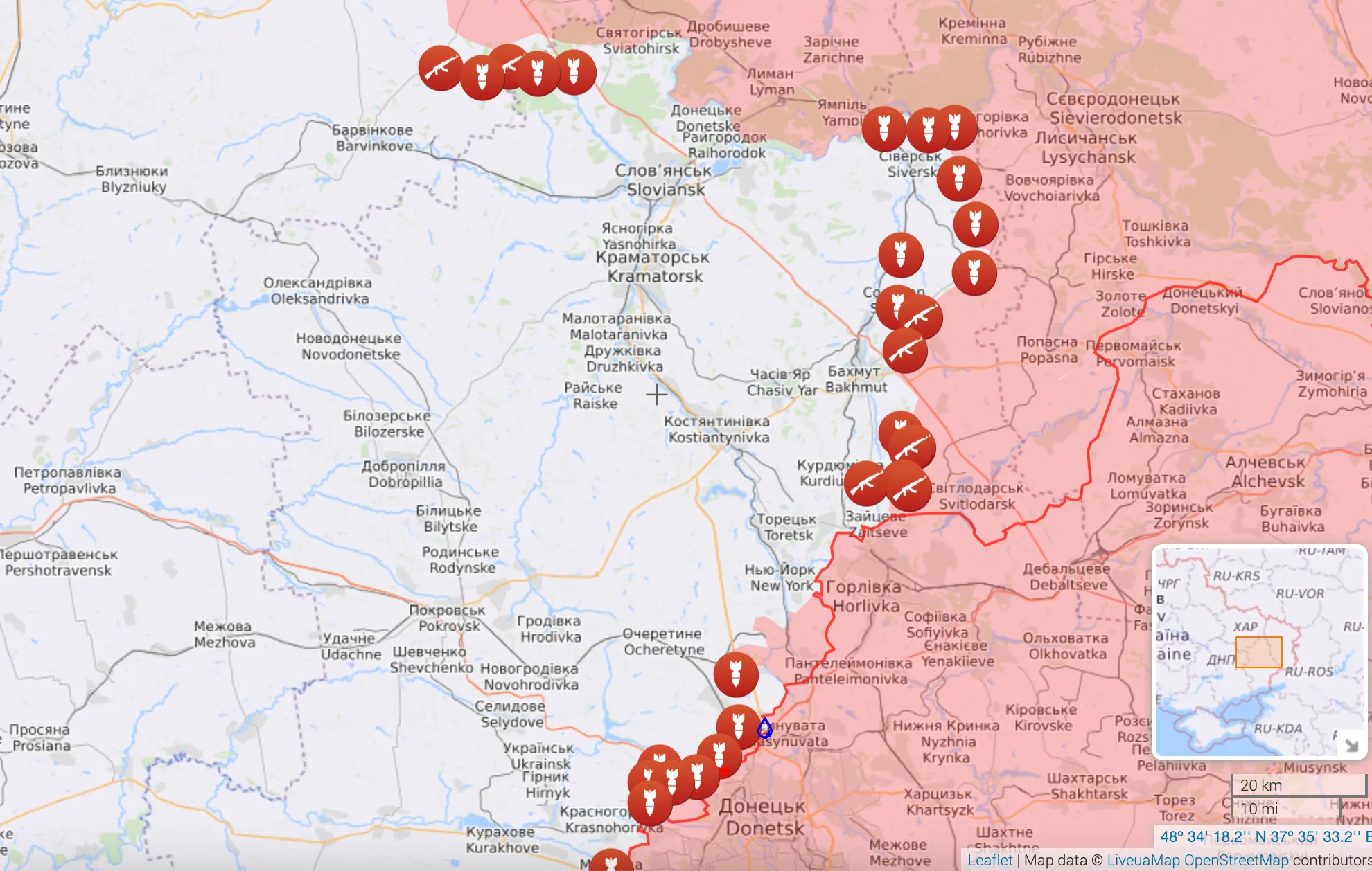 російські окупанти невдало наступали на Донбасі