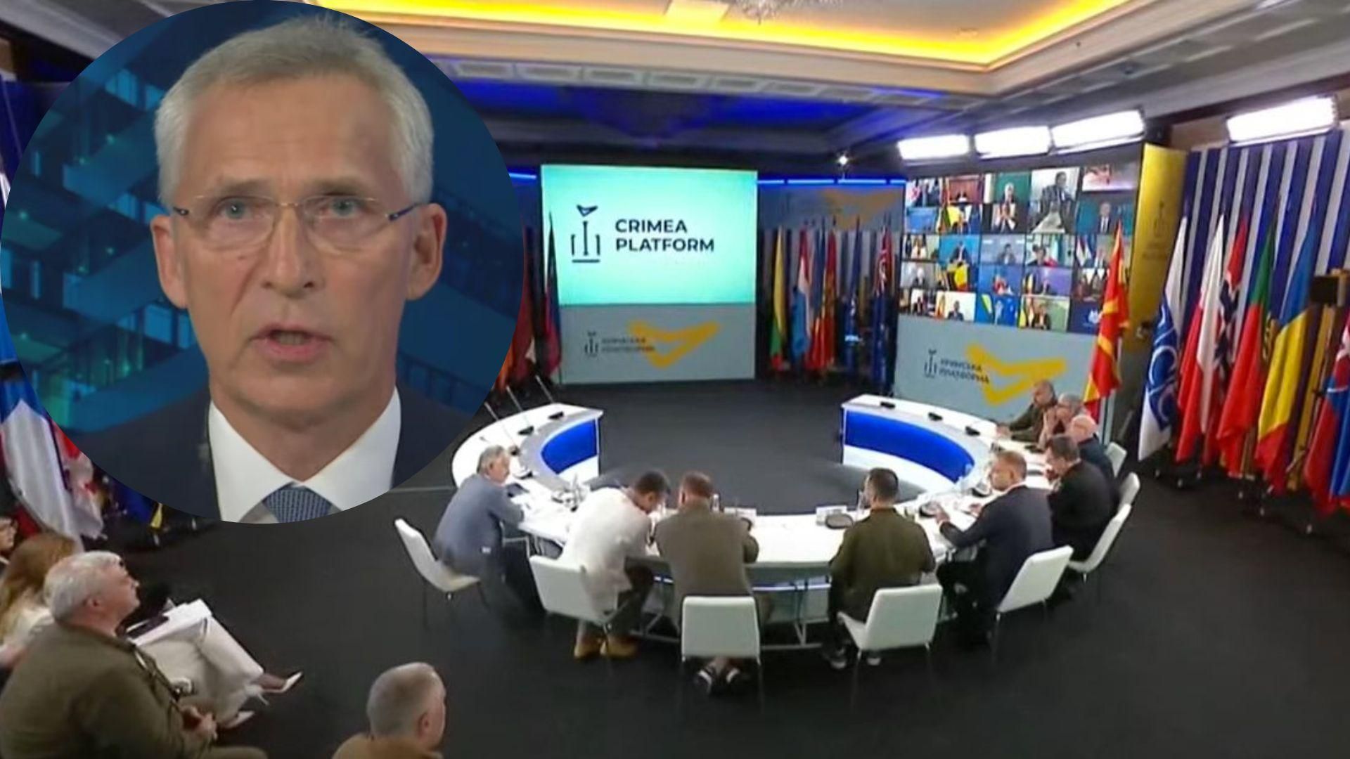 Столтенберг выступил на саммите Крымской платформы