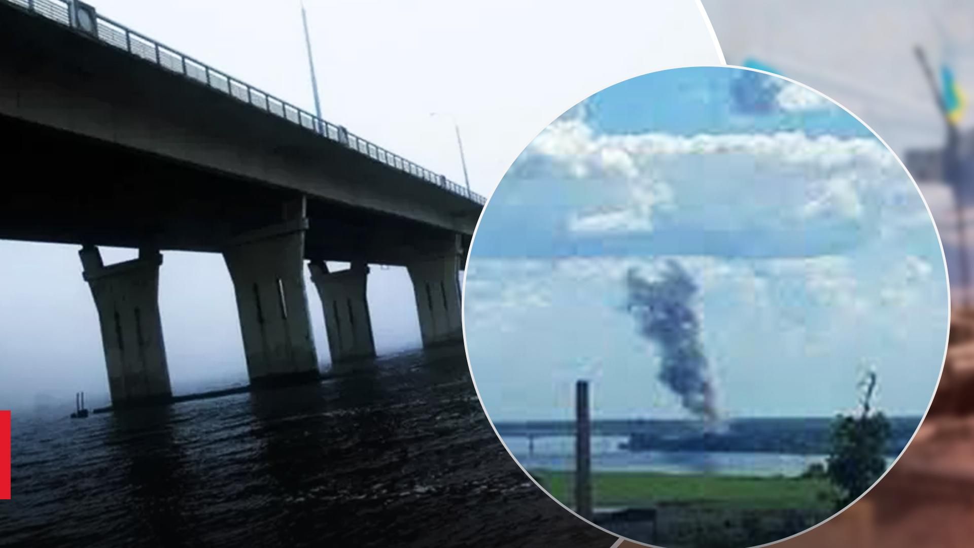 У районі Антонівського мосту вранці були вибухи та пожежа - 24 Канал