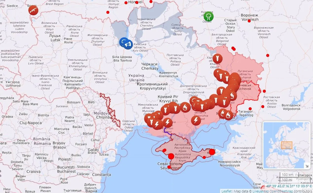 Карта бойових дій станом на 26 серпня Карта бойових дій станом на 26 серпня