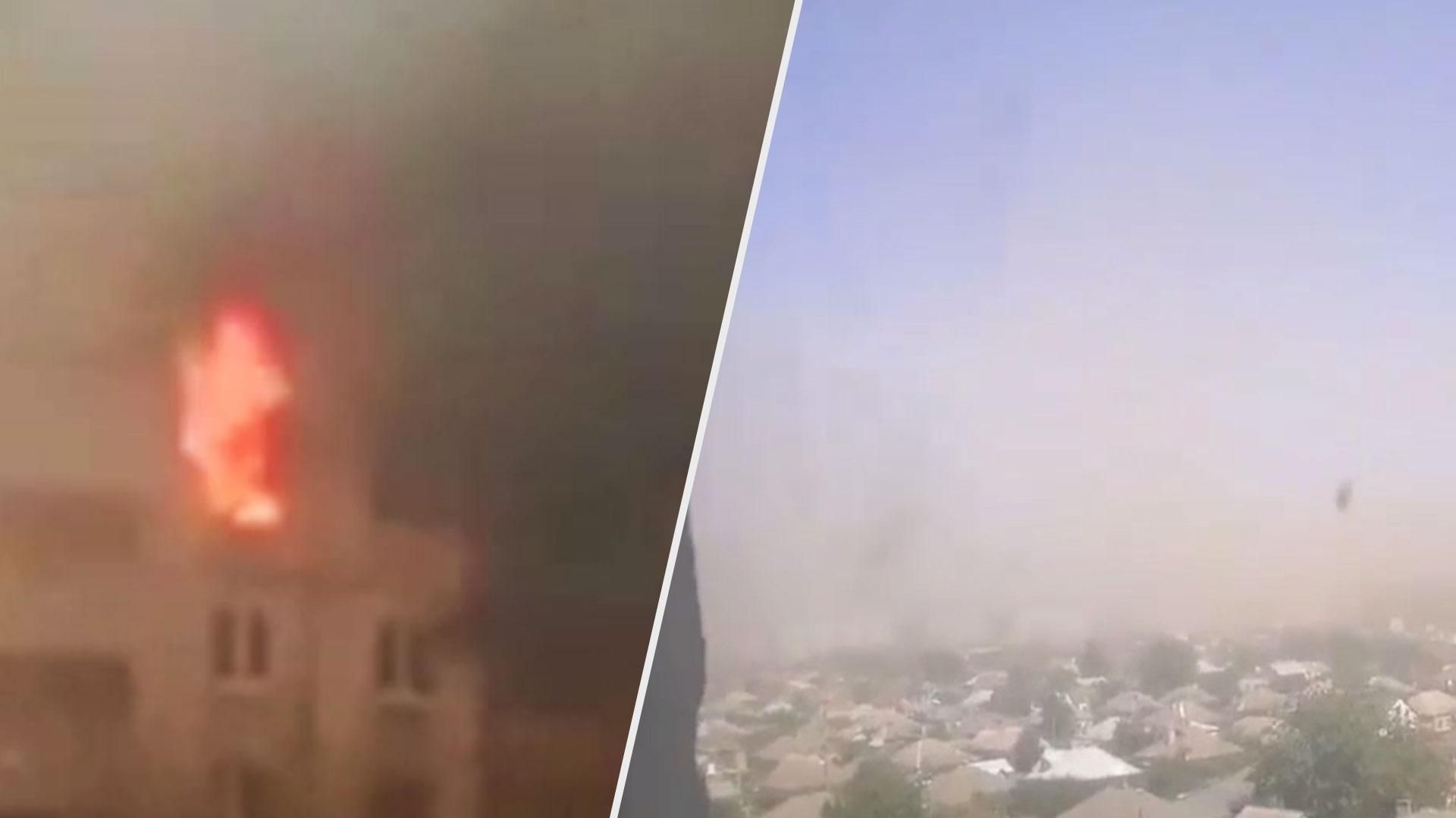 У Маріуполі виникла велика пожежа, яка перекинулась на вцілілі будинки - 24 Канал У Маріуполі виникла велика пожежа, яка перекинулась на вцілілі будинки - 24 Канал