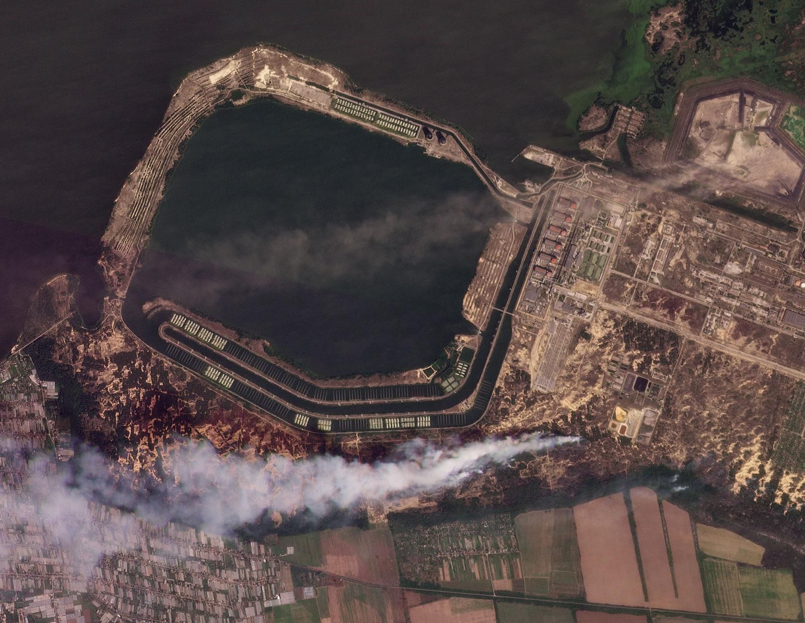 У районі ЗАЕС – пожежі та задимлення: супутникові знімки - 24 Канал